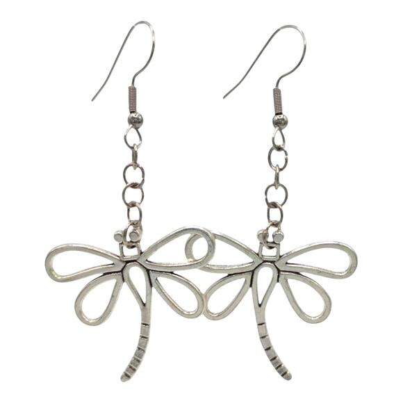 Dragonfly Dangle Earrings | Whimsical Nature-Inspired Jewelry - Picture 1 of 3